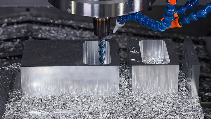 AE-TL-N: DLC-Coated 3-Flute Long Carbide End Mill Featuring Chipbreaker Geometry